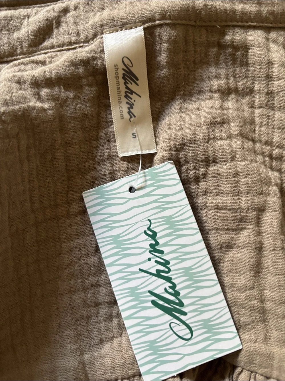 mahina Natural Beige Gauze Throw - Soft Neutral Layering